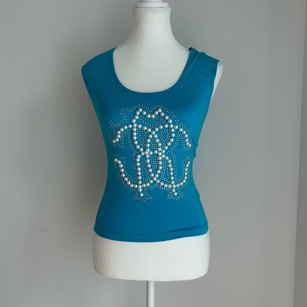 BLUE JEWELLED TSHIRT